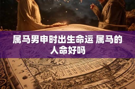 属马男申时出生命运 属马的人命好吗