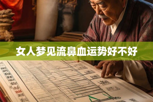 女人梦见流鼻血运势好不好