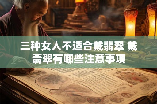 三种女人不适合戴翡翠 戴翡翠有哪些注意事项