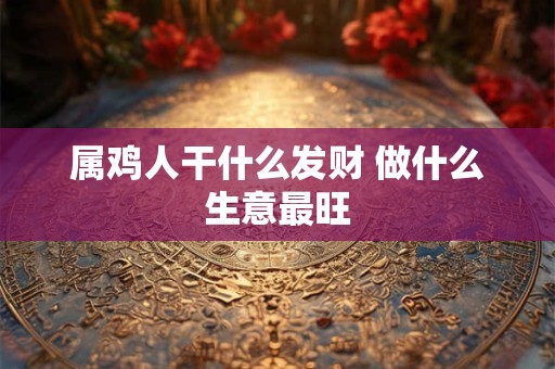 属鸡人干什么发财 做什么生意最旺