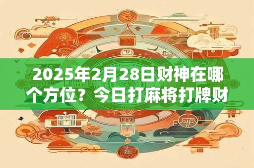 2025年2月28日财神在哪个方位？今日打麻将打牌财运方位