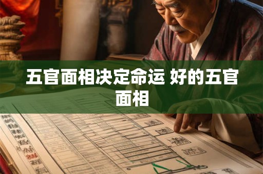 五官面相决定命运 好的五官面相