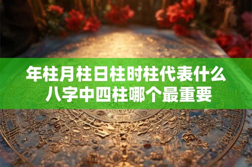 年柱月柱日柱时柱代表什么 八字中四柱哪个最重要