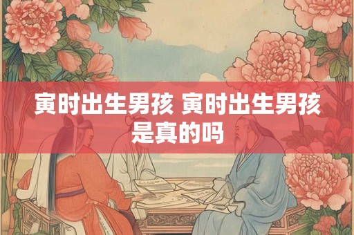 寅时出生男孩 寅时出生男孩是真的吗