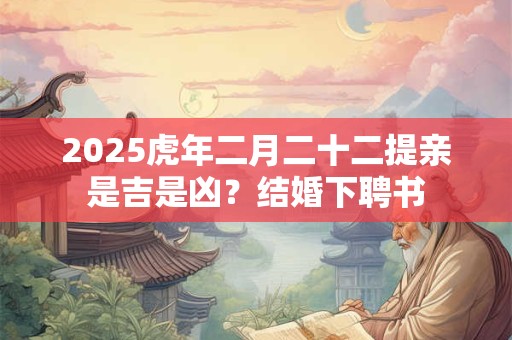 2025虎年二月二十二提亲是吉是凶？结婚下聘书