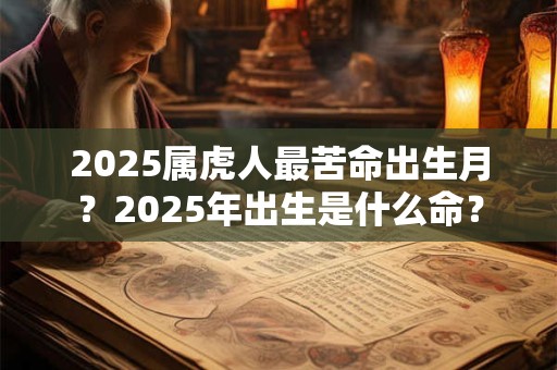 2025属虎人最苦命出生月？2025年出生是什么命？