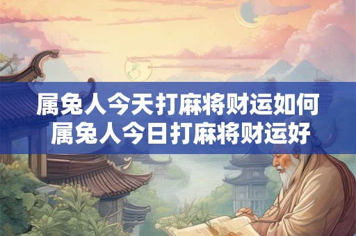 属兔人今天打麻将财运如何 属兔人今日打麻将财运好吗