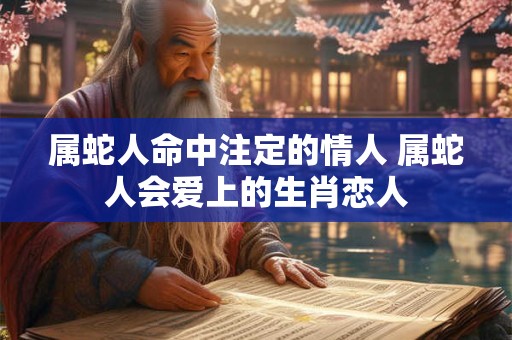属蛇人命中注定的情人 属蛇人会爱上的生肖恋人