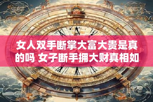 女人双手断掌大富大贵是真的吗 女子断手拥大财真相如何