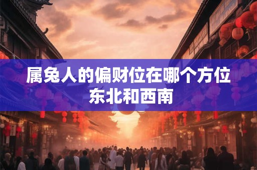属兔人的偏财位在哪个方位 东北和西南 属兔人的偏财位在哪个方位 东北和西南