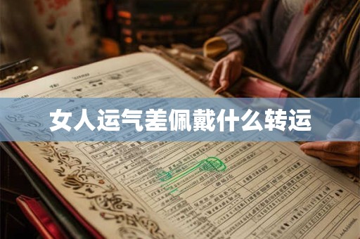 女人运气差佩戴什么转运