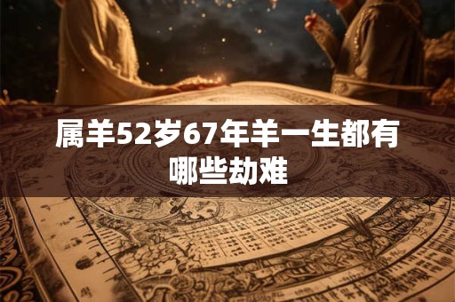 属羊52岁67年羊一生都有哪些劫难