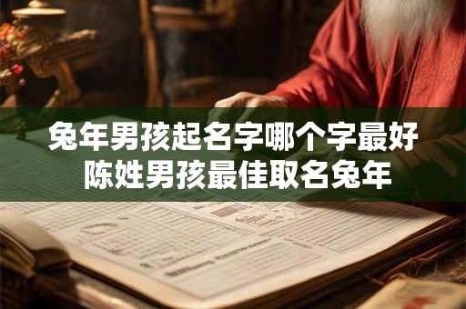 兔年男孩起名字哪个字最好 陈姓男孩最佳取名兔年