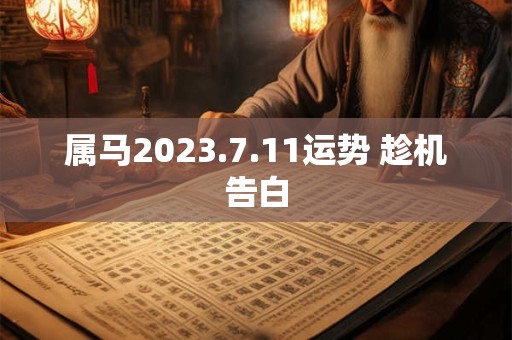 属马2023.7.11运势 趁机告白