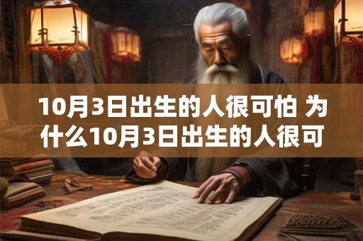 10月3日出生的人很可怕 为什么10月3日出生的人很可怕