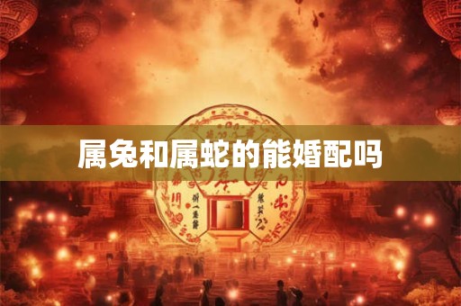 属兔和属蛇的能婚配吗