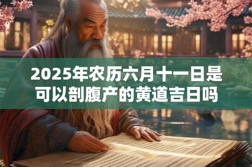 2025年农历六月十一日是可以剖腹产的黄道吉日吗
