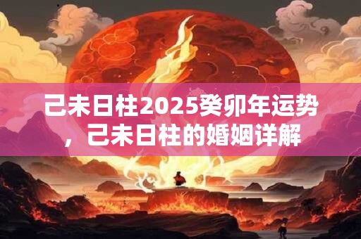 己未日柱2025癸卯年运势,己未日柱的婚姻详解 己未日柱2025癸卯年运势,己未日柱的婚姻详解