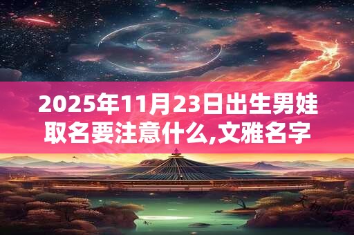 2025年11月23日出生男娃取名要注意什么,文雅名字解析