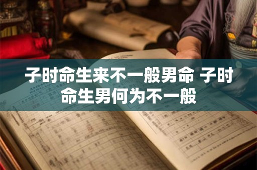 子时命生来不一般男命 子时命生男何为不一般