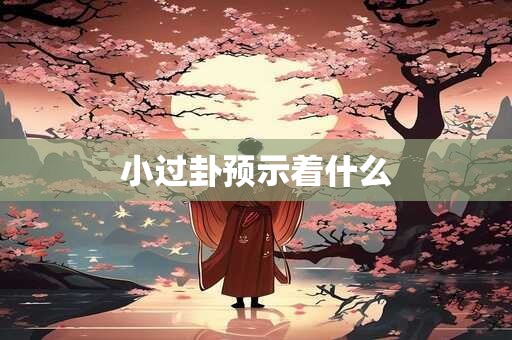 小过卦预示着什么