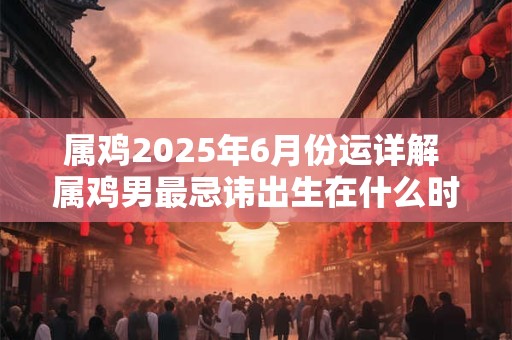 属鸡2026年6月份运详解 属鸡男最忌讳出生在什么时候