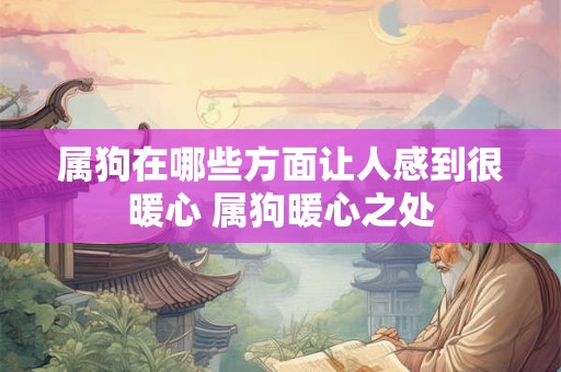 属狗在哪些方面让人感到很暖心 属狗暖心之处 属狗在哪些方面让人感到很暖心 属狗暖心之处