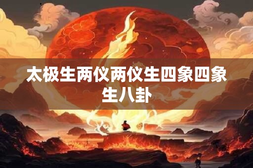 太极生两仪两仪生四象四象生八卦 太极生两仪两仪生四象四象生八卦