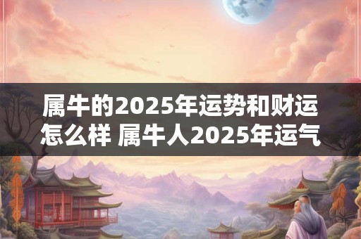 属牛的2025年运势和财运怎么样 属牛人2025年运气如何
