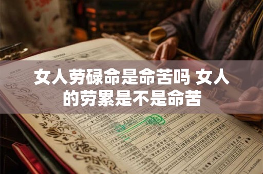 女人劳碌命是命苦吗 女人的劳累是不是命苦