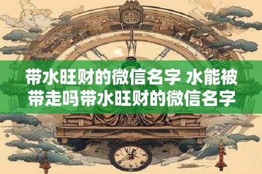 带水旺财的微信名字 水能被带走吗带水旺财的微信名字