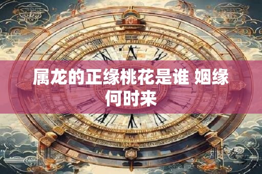 属龙的正缘桃花是谁 姻缘何时来