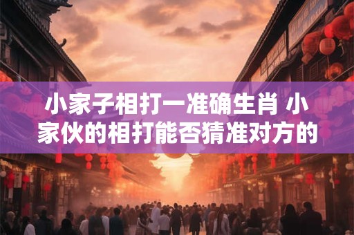 小家子相打一准确生肖 小家伙的相打能否猜准对方的生肖