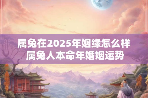 属兔在2025年姻缘怎么样 属兔人本命年婚姻运势