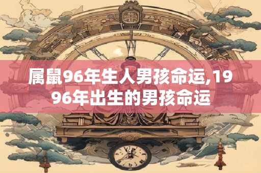 属鼠96年生人男孩命运,1996年出生的男孩命运