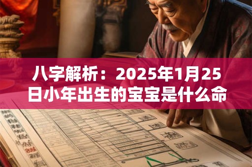 八字解析：2025年1月25日小年出生的宝宝是什么命