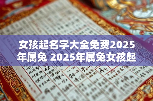 女孩起名字大全免费2025年属兔 2025年属兔女孩起名哪些名字比较好听