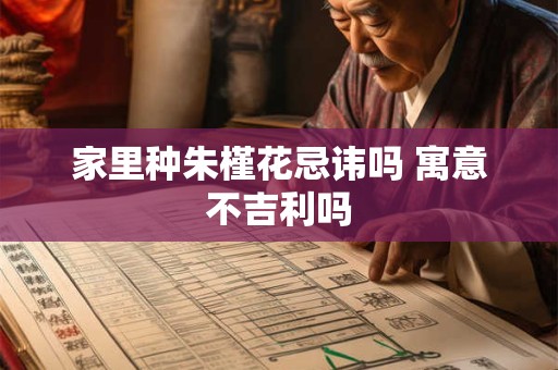 家里种朱槿花忌讳吗 寓意不吉利吗