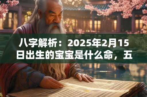 八字解析：2025年2月15日出生的宝宝是什么命，五行缺什么