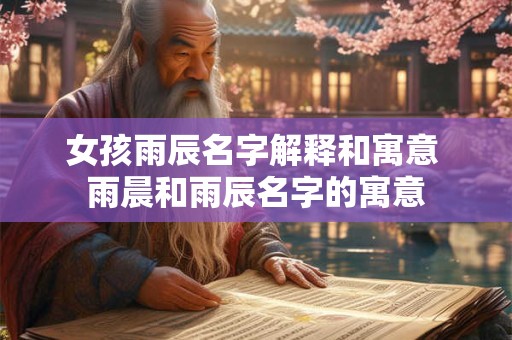 女孩雨辰名字解释和寓意 雨晨和雨辰名字的寓意