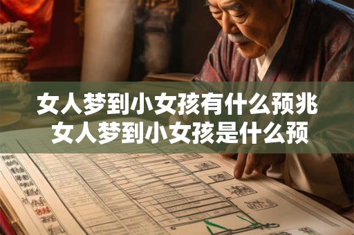 女人梦到小女孩有什么预兆 女人梦到小女孩是什么预示