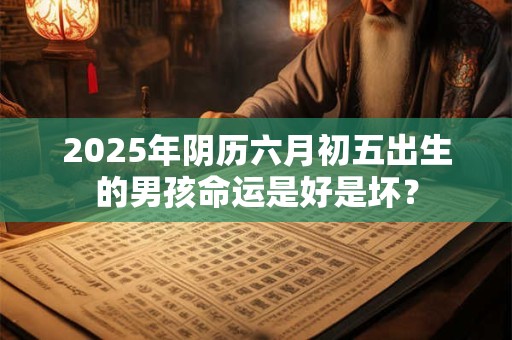 2025年阴历六月初五出生的男孩命运是好是坏？