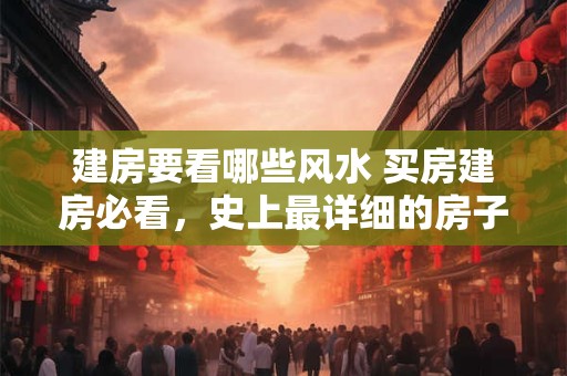 建房要看哪些风水 买房建房必看，史上最详细的房子风水知识
