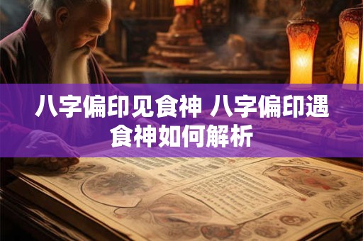 八字偏印见食神 八字偏印遇食神如何解析