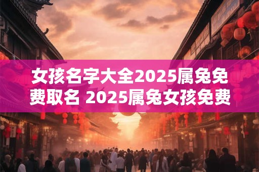 女孩名字大全2025属兔免费取名 2025属兔女孩免费取名攻略 女孩名字大全2025属兔免费取名 2025属兔女孩免费取名攻略