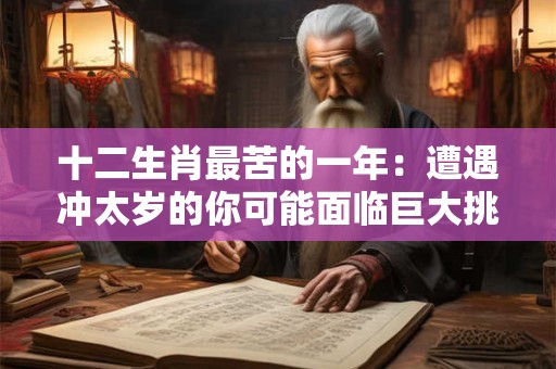 十二生肖最苦的一年：遭遇冲太岁的你可能面临巨大挑战！