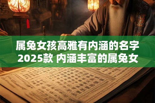 属兔女孩高雅有内涵的名字2025款 内涵丰富的属兔女孩名字