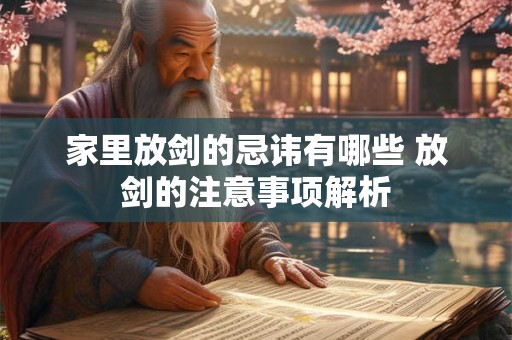 家里放剑的忌讳有哪些 放剑的注意事项解析
