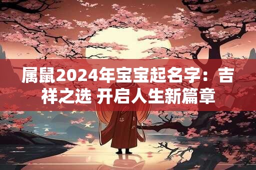 属鼠2024年宝宝起名字：吉祥之选 开启人生新篇章