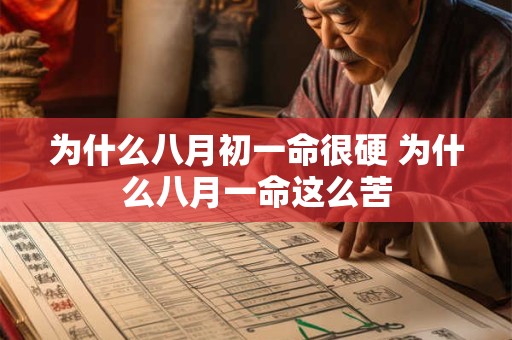为什么八月初一命很硬 为什么八月一命这么苦